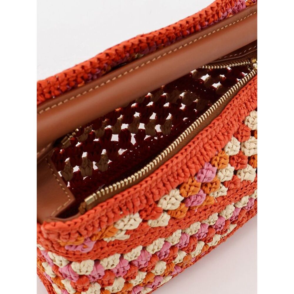 Loewe Women Paula's Ibiza-Puzzle Edge Multicolor Crochet Handbag - Picture 4 of 5